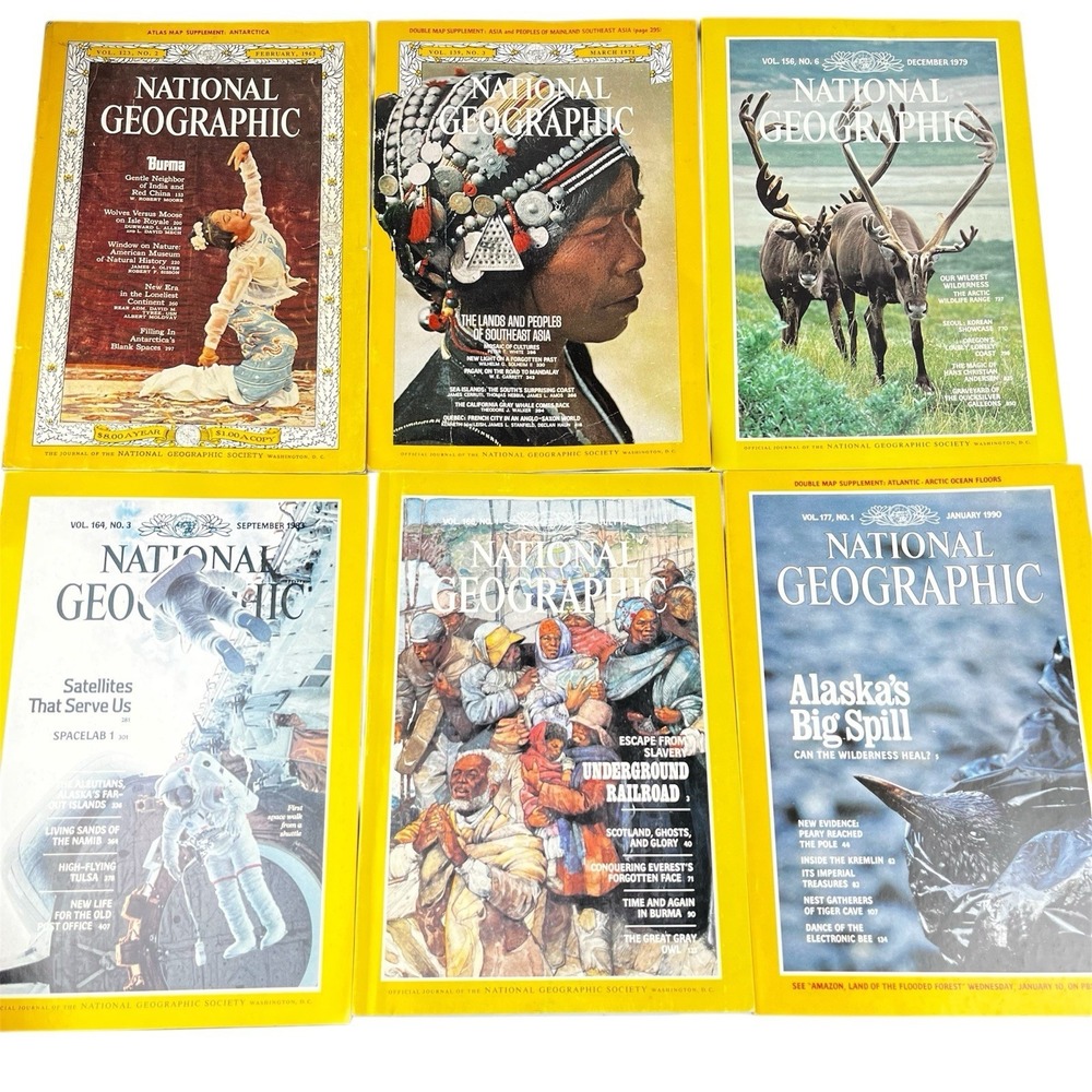 National Geographic Magazine Lot – 8 Issues (1969–2000)‎